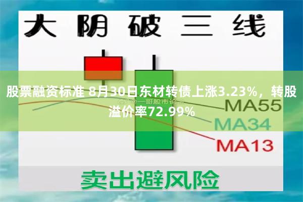 股票融资标准 8月30日东材转债上涨3.23%，转股溢价率72.99%