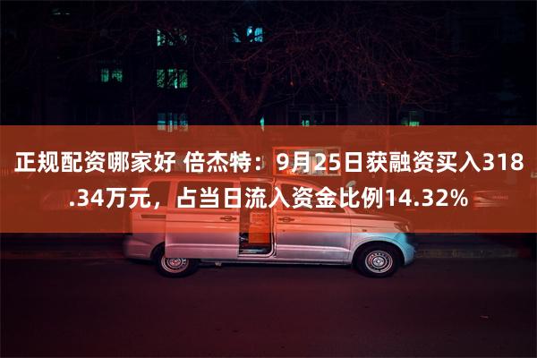 正规配资哪家好 倍杰特：9月25日获融资买入318.34万元，占当日流入资金比例14.32%