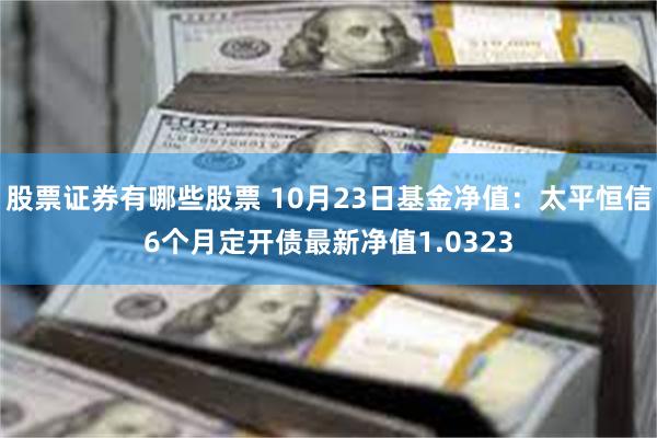 股票证券有哪些股票 10月23日基金净值：太平恒信6个月定开债最新净值1.0323