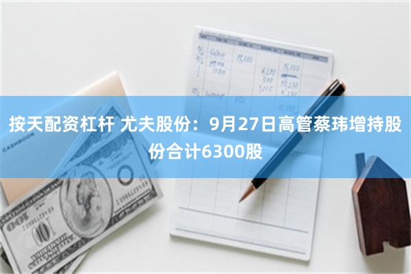 按天配资杠杆 尤夫股份：9月27日高管蔡玮增持股份合计6300股