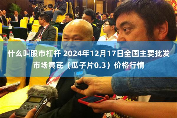 什么叫股市杠杆 2024年12月17日全国主要批发市场黄芪（瓜子片0.3）价格行情